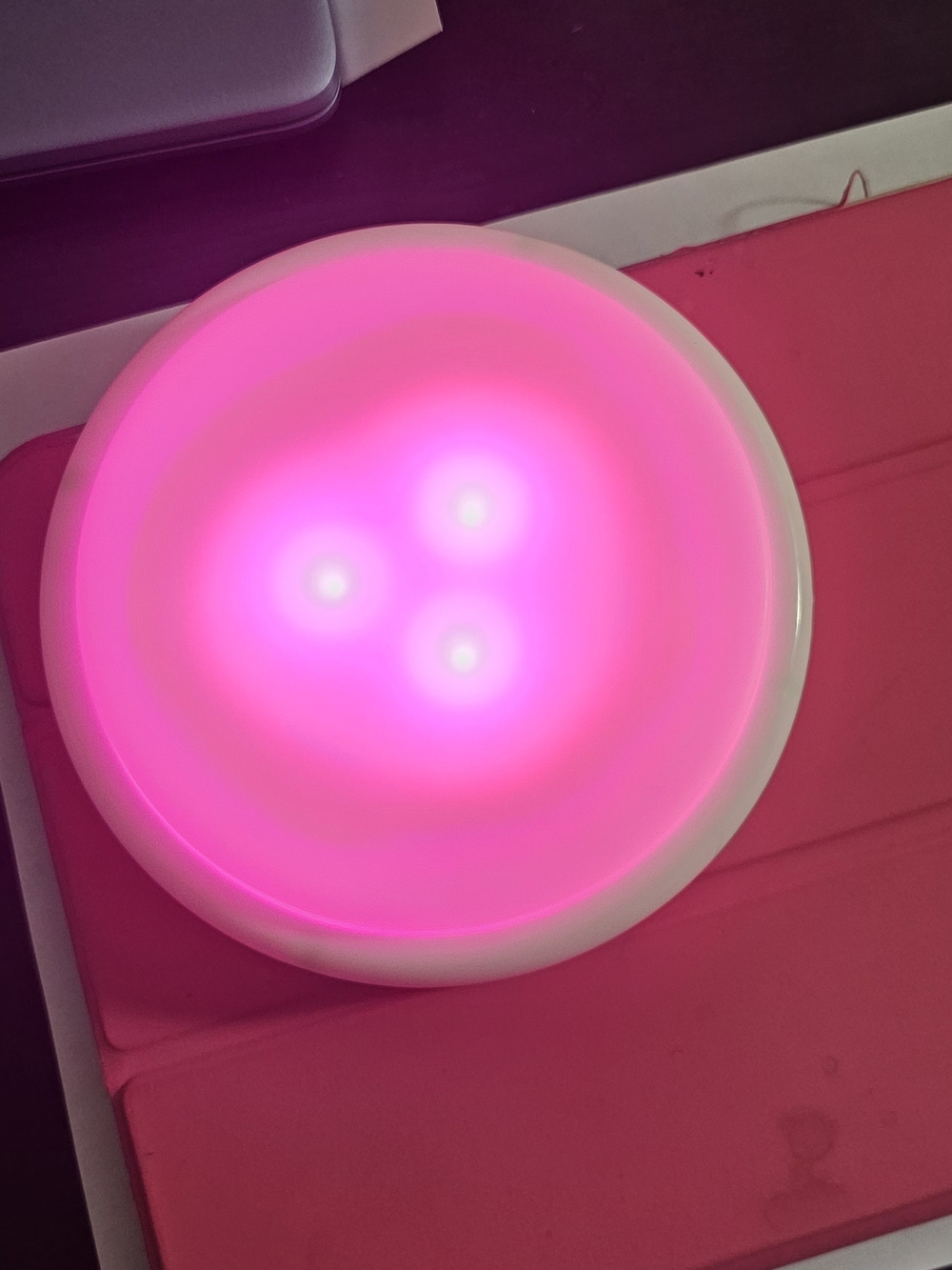 LED Color-Changing Night Light with Remote - Pink - Picture 3 of 4